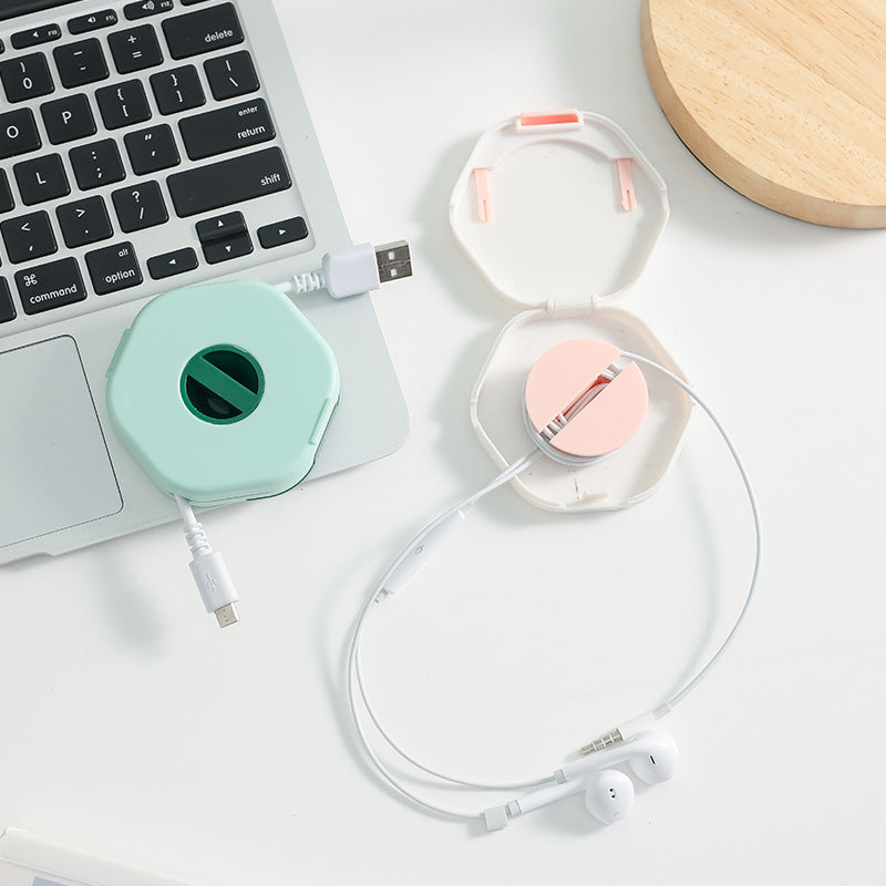 Multiple Data Cable Storage Box Mobile Phone Charging Cable Cable Winder