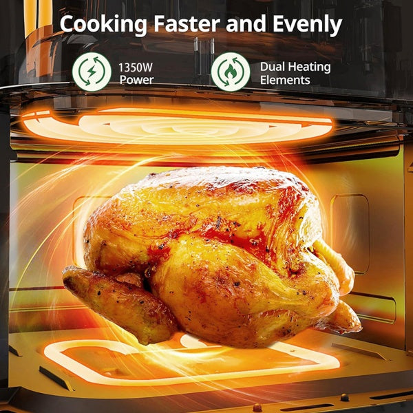 10L Air Fryer Digital Kitchen Oven Healthy Frying Cooker Low Fat Oil Free UK