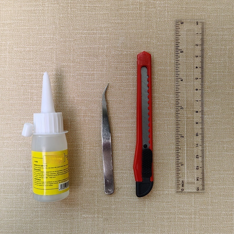 Manual Assembly Model Tool Suit Scissors Tweezers Ruler Tool Glue
