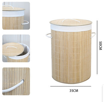 Dust-proof Laundry Basket Woven Dirty Laundry Storage Bucket