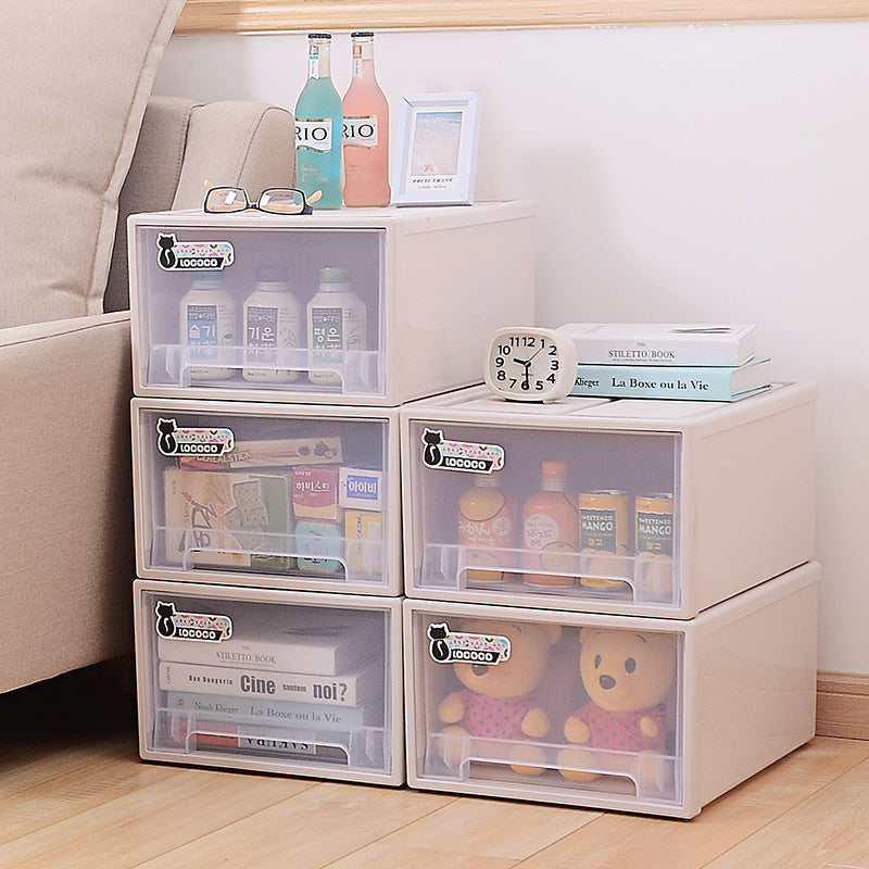 Stackable storage cabinet, baby clothes, sundries box, drawer type storage box, children's toy wardrobe