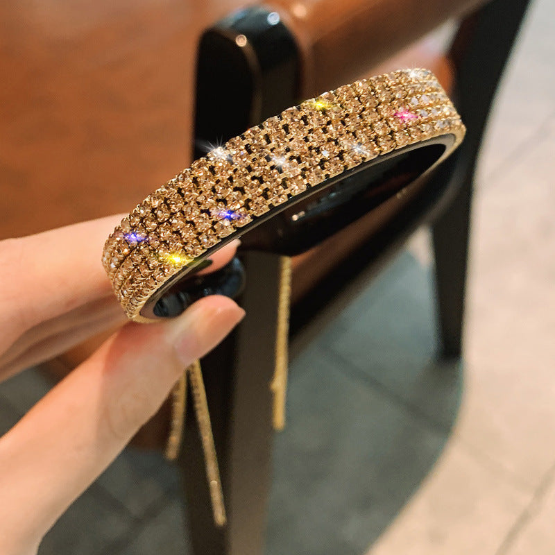 Frosted Candy Colored Rhinestone Hairpin Hair Ornaments For Women