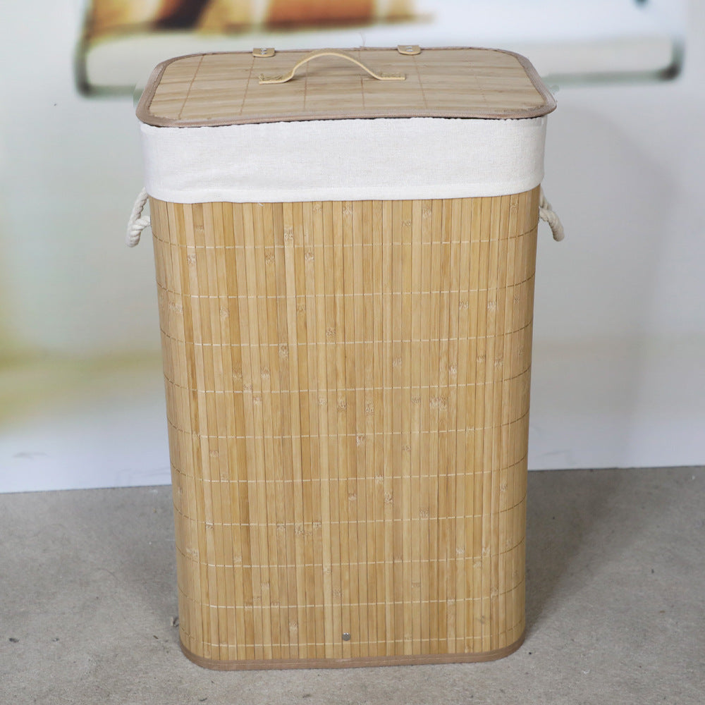 Dust-proof Laundry Basket Woven Dirty Laundry Storage Bucket