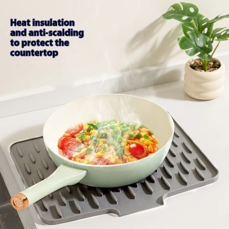 Countertop Slope Silicone Draining Pad Kitchen