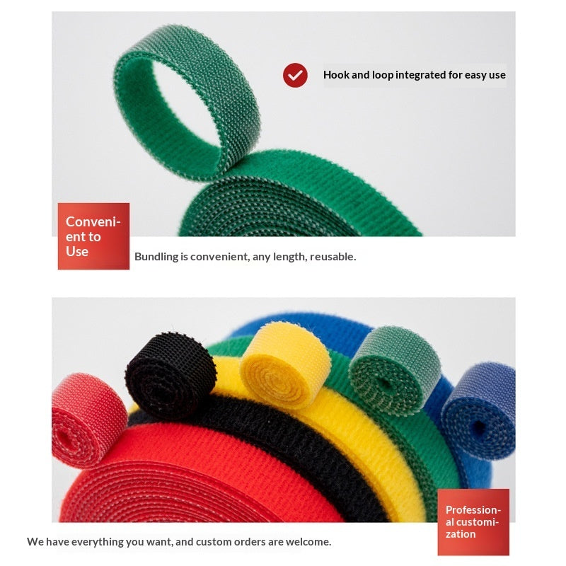 Data Cable Organizer Tidy-up And Fixation Velcro Cable Tie Cable Harness Strap