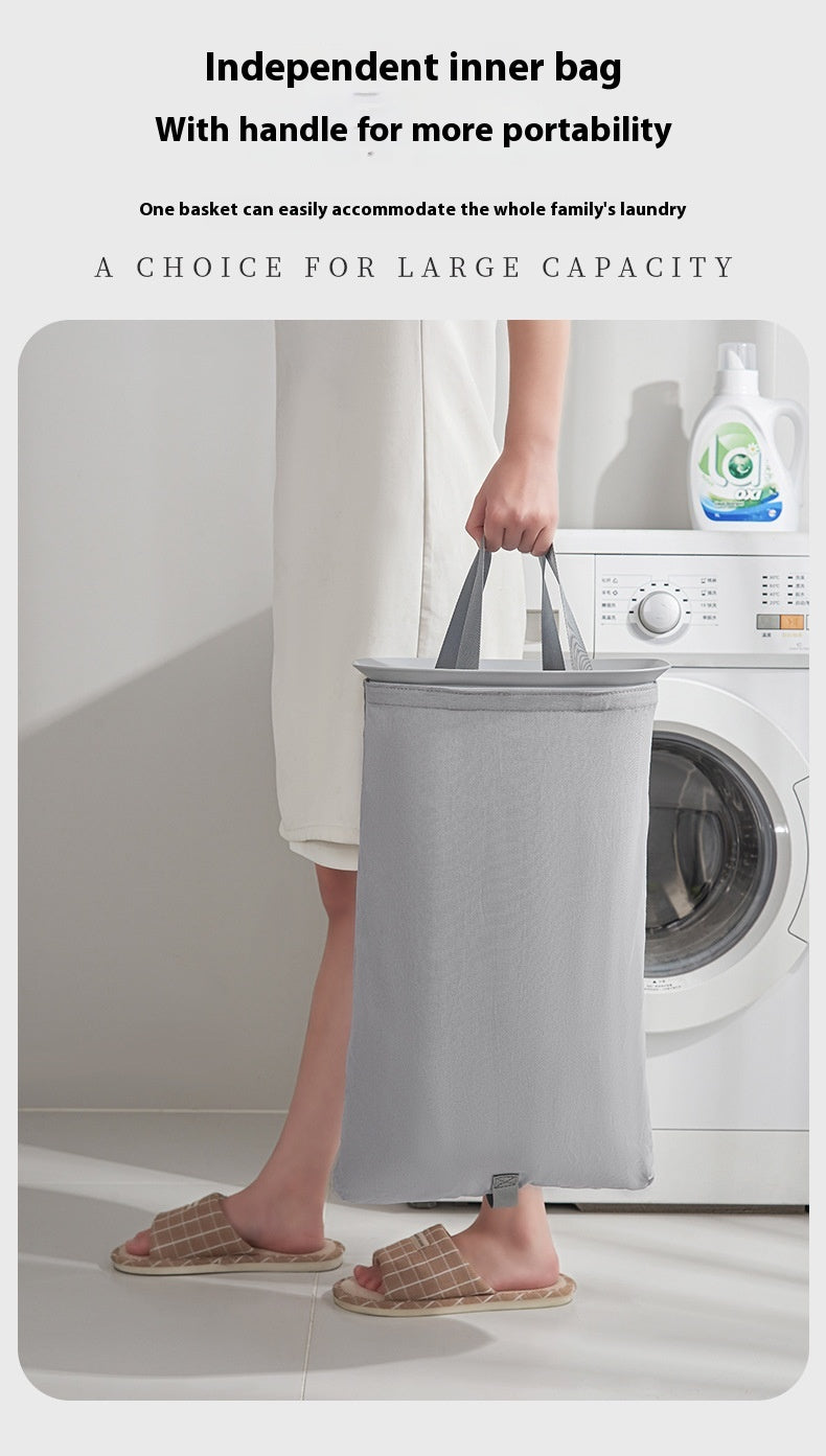 Fabric Bathroom With Lid Dirty Laundry Toys Sundries Storage Laundry Basket