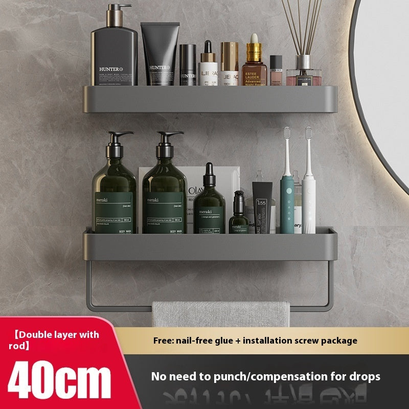 Punch-free Bathroom Storage Rack Bathroom Wall-mounted Storage Rack