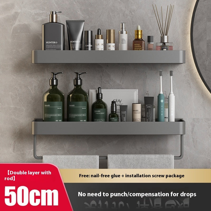 Punch-free Bathroom Storage Rack Bathroom Wall-mounted Storage Rack