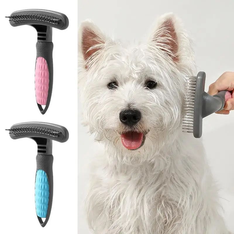 Pet Grooming Comb Cute Pet Grooming Comb Hair Removal Combs Effective Rustproof Shedding Brush For Puppies Pets Acceessories