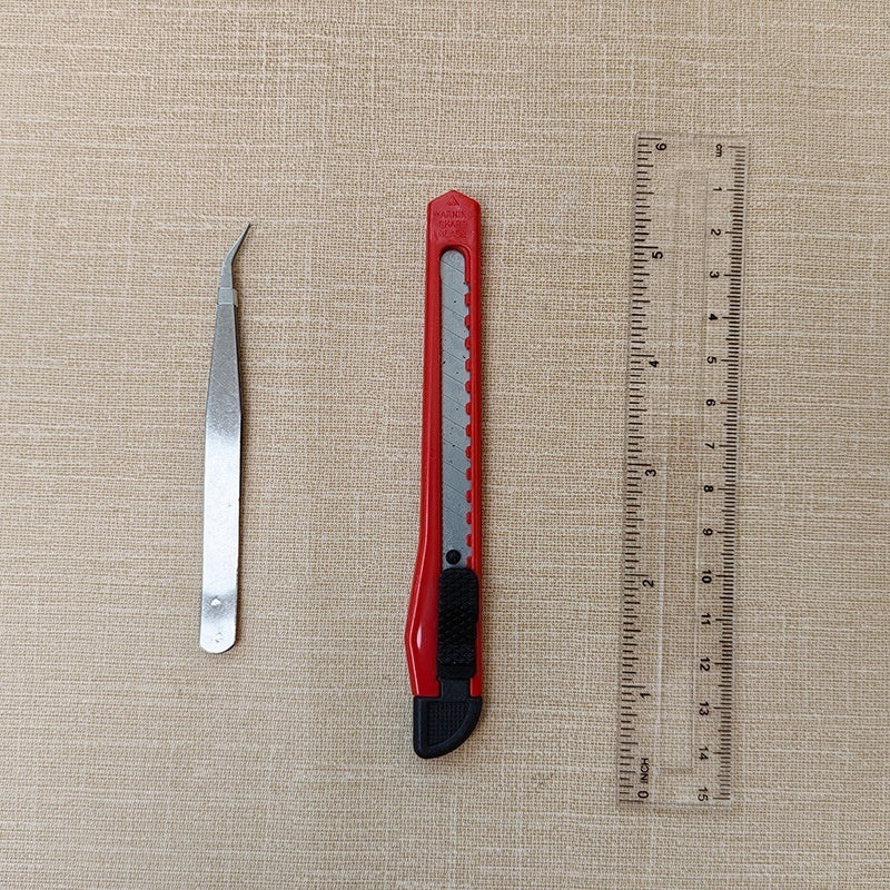 Manual Assembly Model Tool Suit Scissors Tweezers Ruler Tool Glue